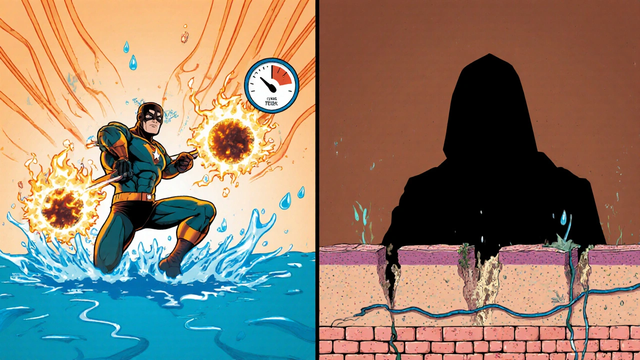 Mometasone hero fights inflammation while showing thinning skin and lost ceramides.