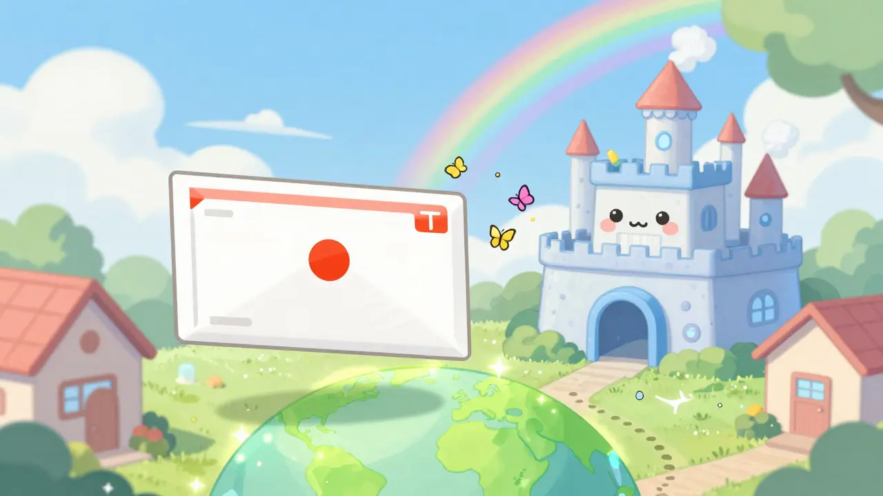 A sealed envelope floats to a friendly incineration castle, turning into butterflies as it’s destroyed.