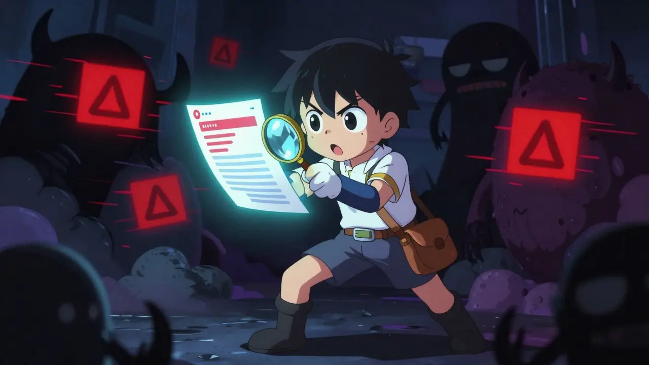Anime hero protecting against fake drug monsters with a prescription
